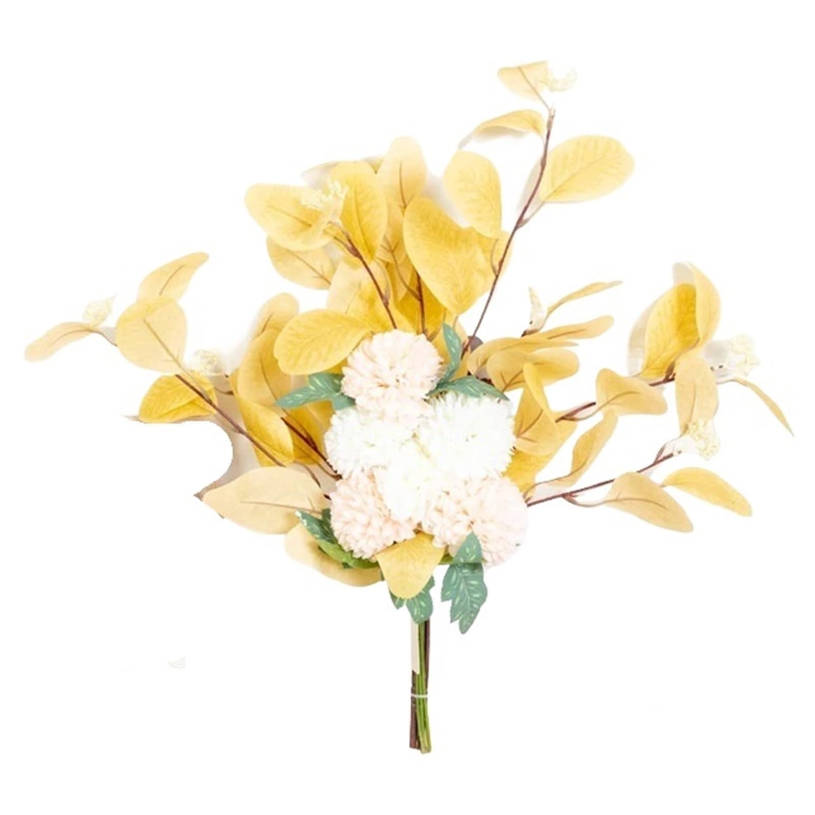 Artificial Flower Branches Artificial Flower Silk Chrysanthemum Leaf Home Vase Decoration Bouquet Wedding Arrangement Plants(Color1)