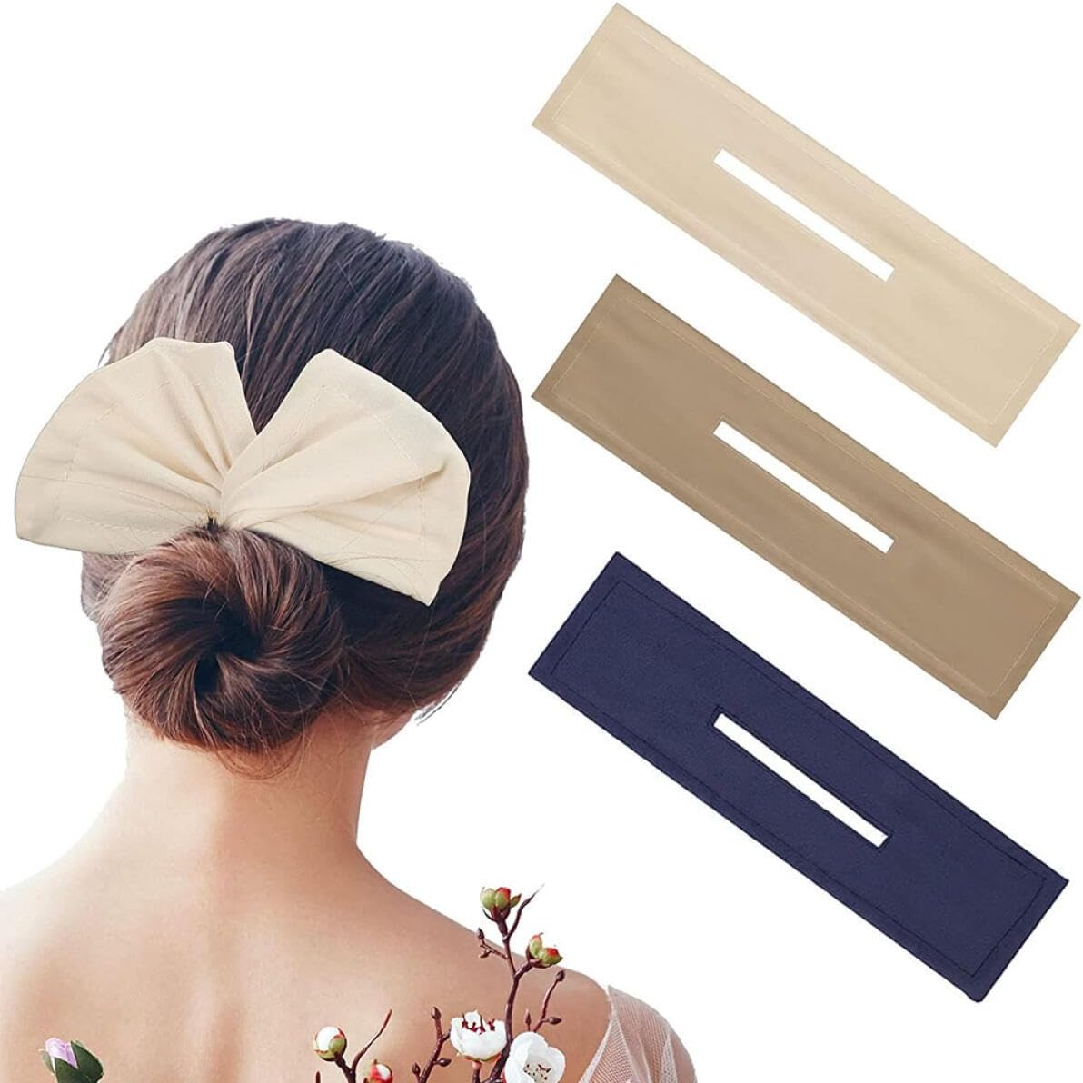 Goodern 3 PCS Hair Bun Maker,Fashion Twister Tie Hair Bands Reusable Flexible Hair Styling Ponytail Twist Hairstyling Tools Set Party Styling Magic Clip Accessories Suitable for Girls and Women-C