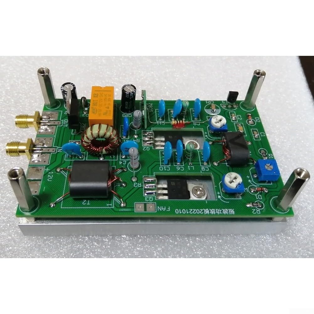 Scheda amplificatore di potenza ad onde corte CW SSB lineare HF radio amatoriale 3-28MHz con commutazione automatica 60 x 100 mm PCB con dissipatore di calore (B)