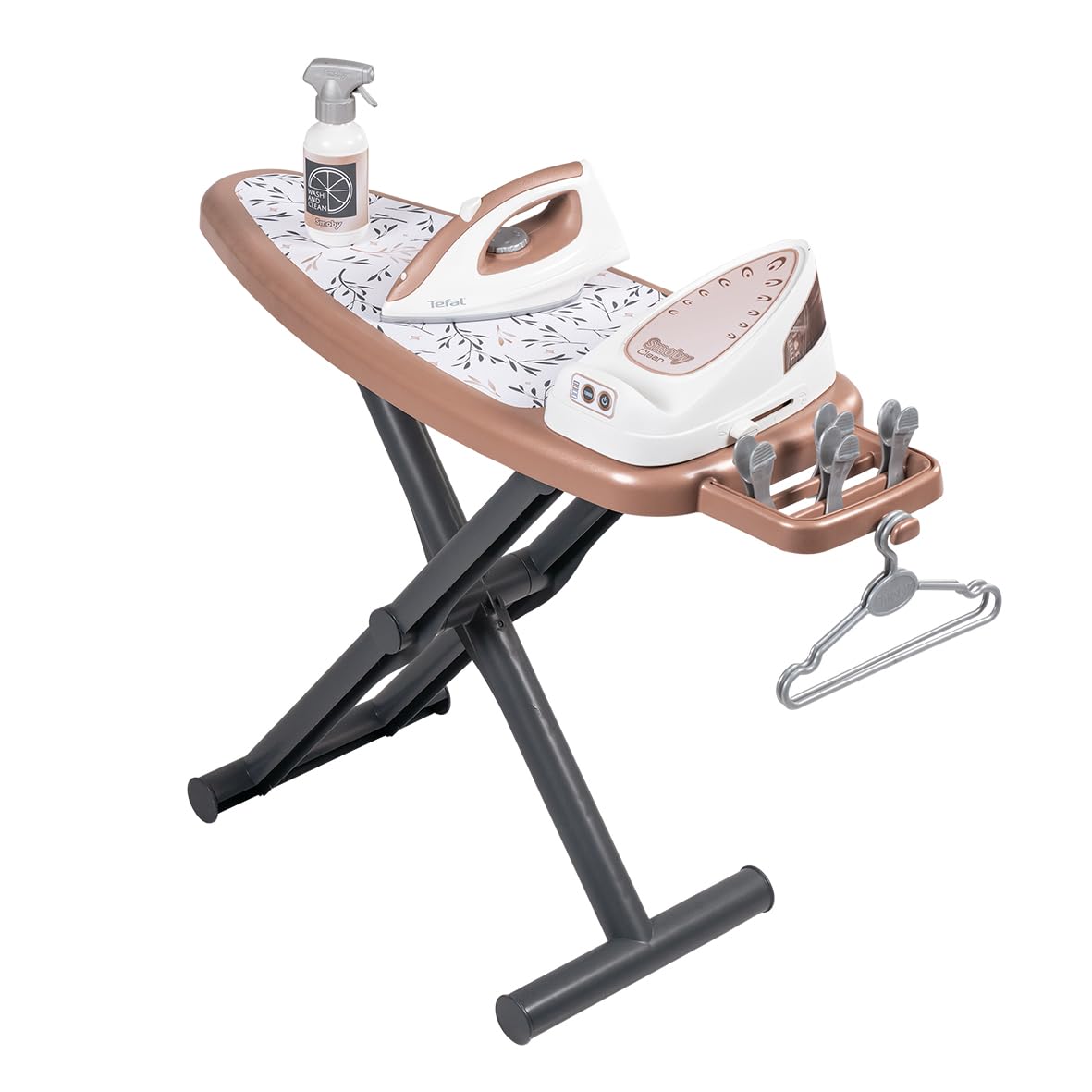 Smoby - Tefal - Asse Da Stiro + Generatore Di Vapore - Biberon, Grucce, Mollette Incluse - Dai 3 Anni - Prodotto In Francia-image