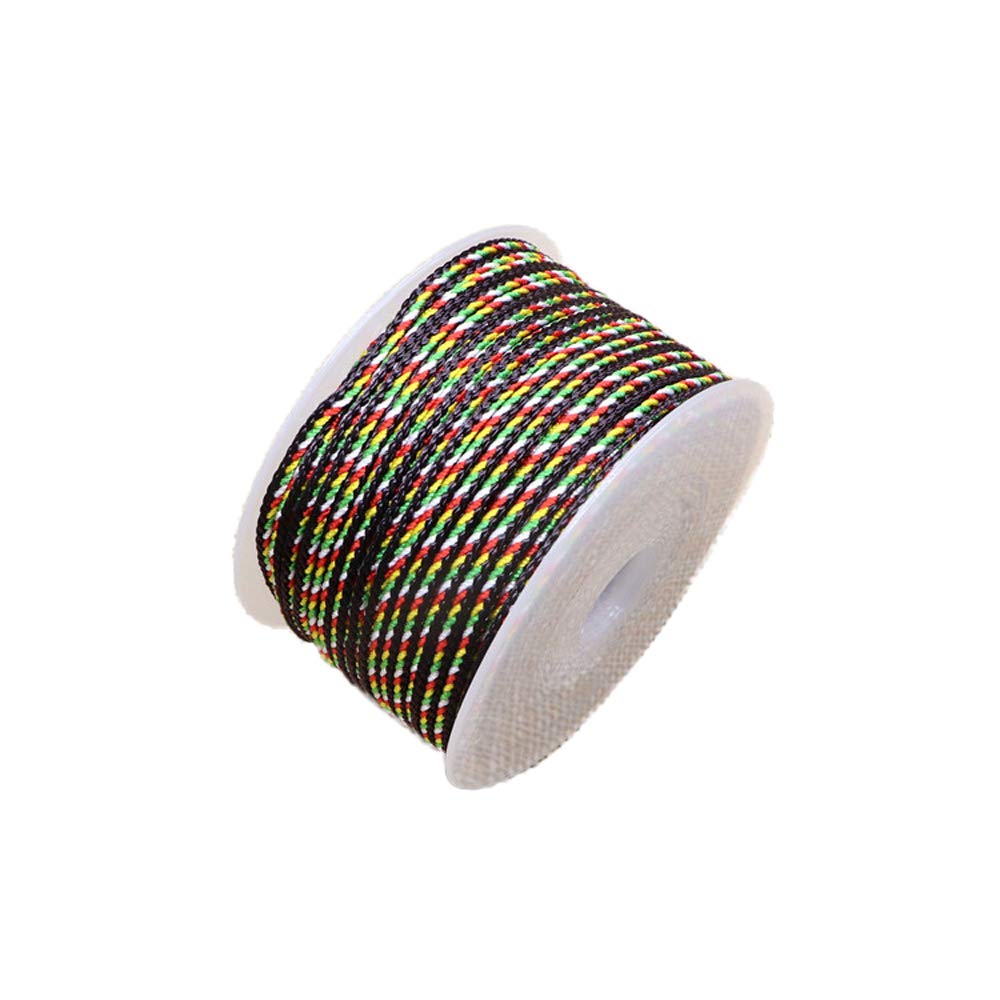 Fil à perler, Cordons De Perles, Cordon De Garniture en Nylon Satiné De 50 Pieds 2 Mm, Soie De Queue De Rat, Ficelle for L'artisanat De Bricolage, Nœud Chinois