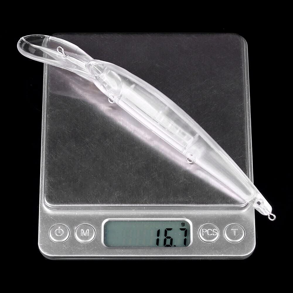 Lot de 50 leurres de pêche vierges articulés de 15 cm et 16,7 g - Couleur : blanc