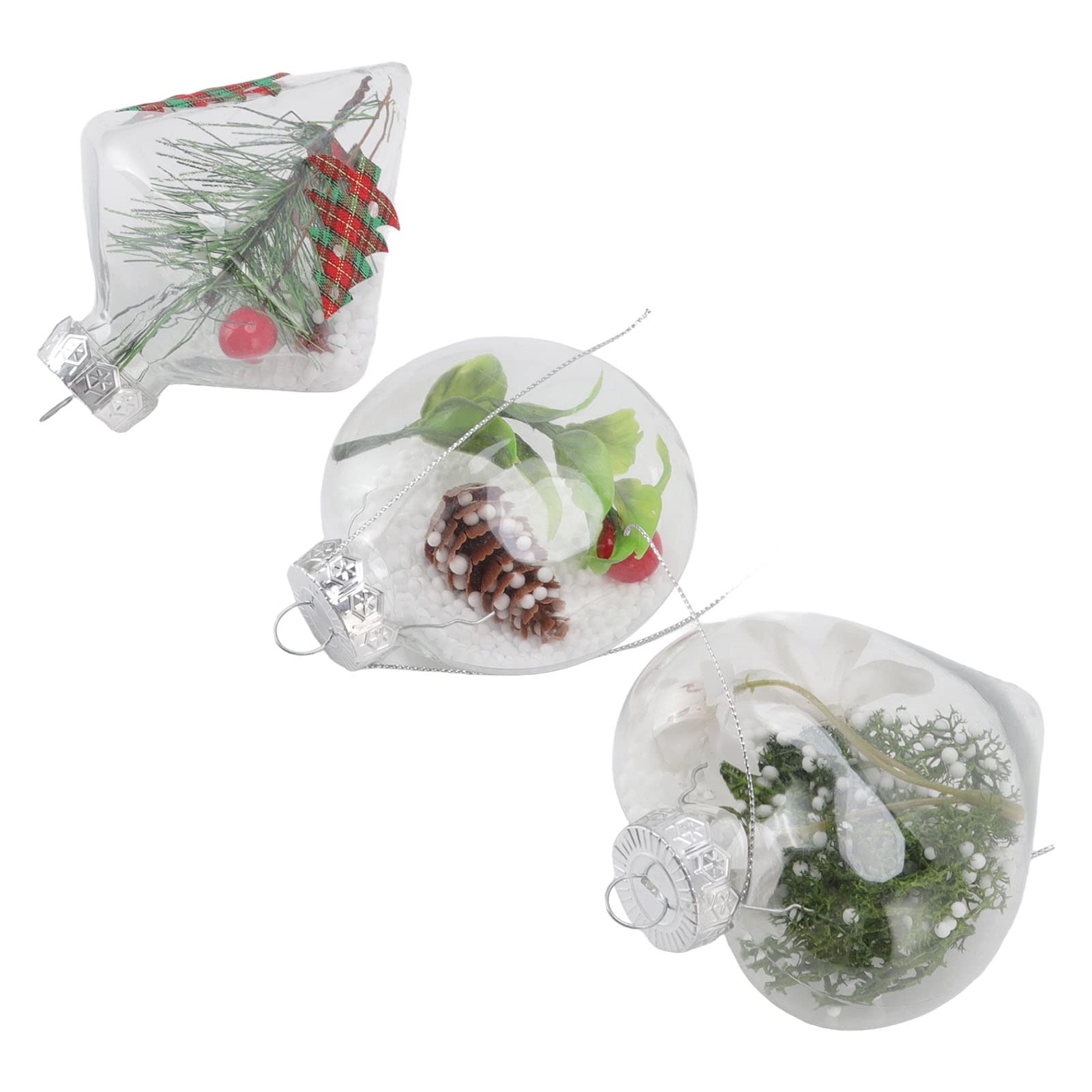 Boules de Noël transparentes incassables en PET moulées par soufflage lyrlody 6167