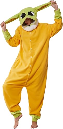 Kgromfy Disfraz de Halloween unisex para adultos, disfraz de dibujos animados, overol de una pieza de anime de Navidad para el hogar