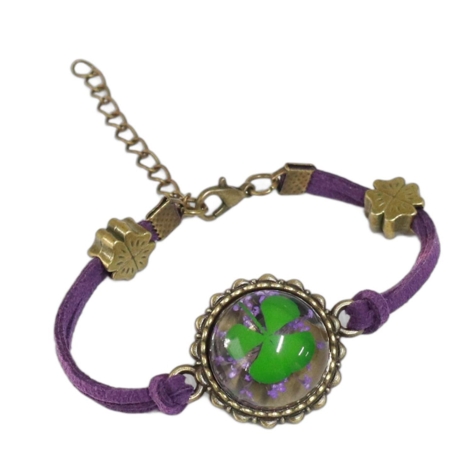 LILY LUXEHandcrafted Bracelet Crafted from Real Flower and Resins | Free Size Adjustable Bracelet for Women and Girls (Retro Senerity)