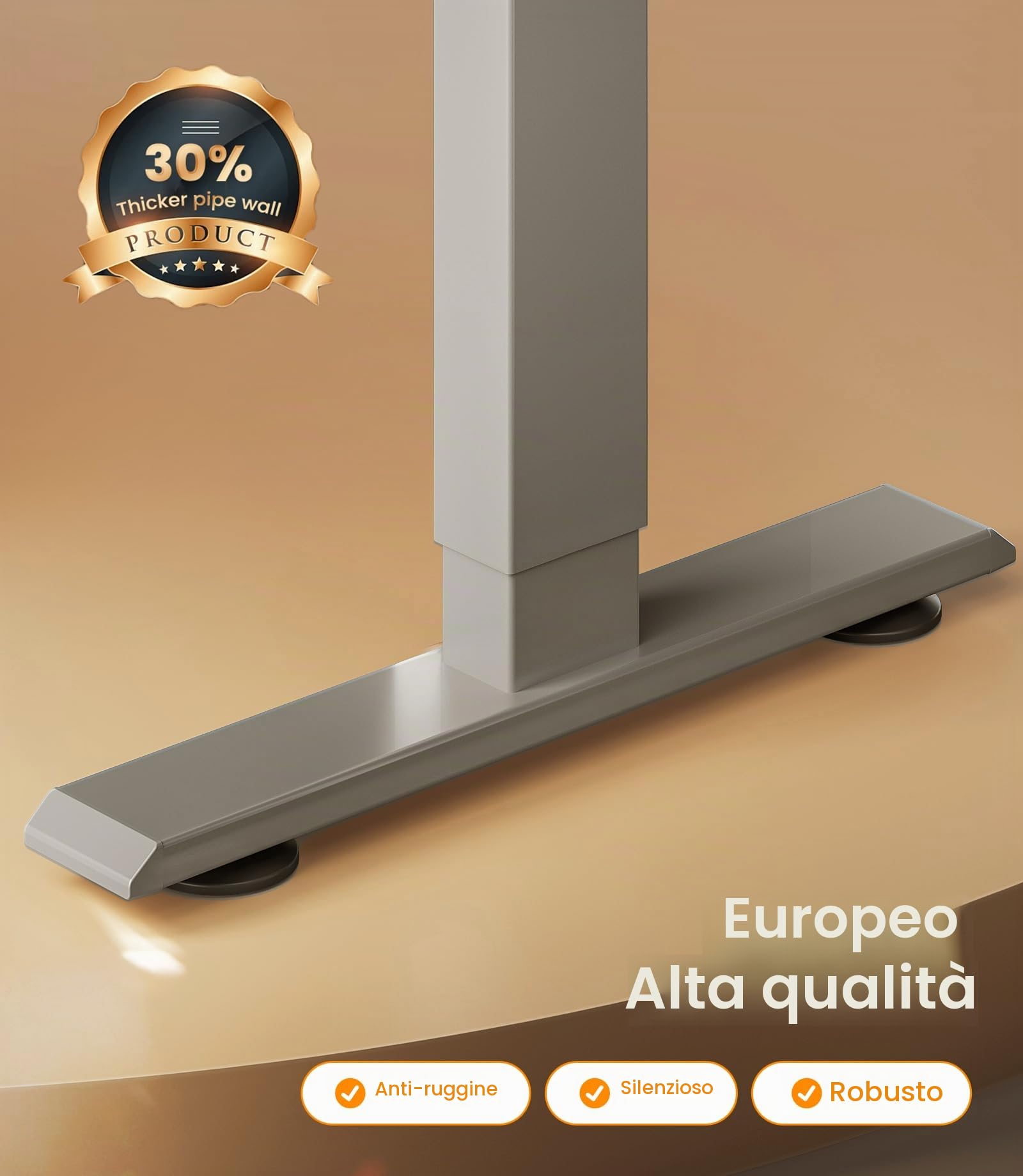 MAIDeSITe Scrivania regolabile in altezza da 72 cm a 120 cm con 4 tasti di memoria e blocco bambini - T1 Pro