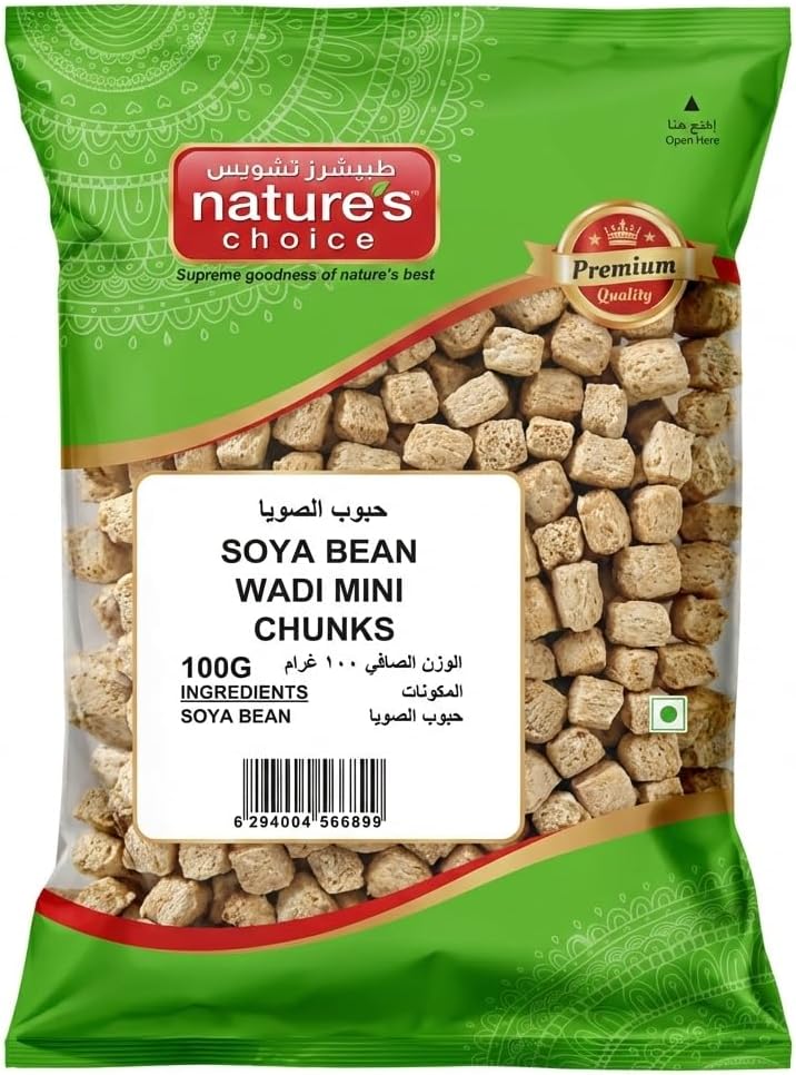 Natures Choice SOYA BEAN WADI MINI CHUNKS 100G, GREEN