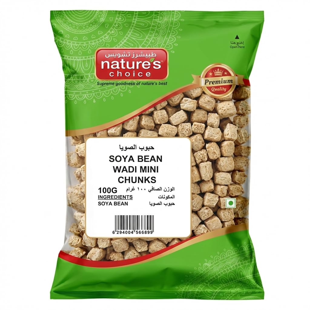SOYA BEAN WADI MINI CHUNKS 100G, GREEN
