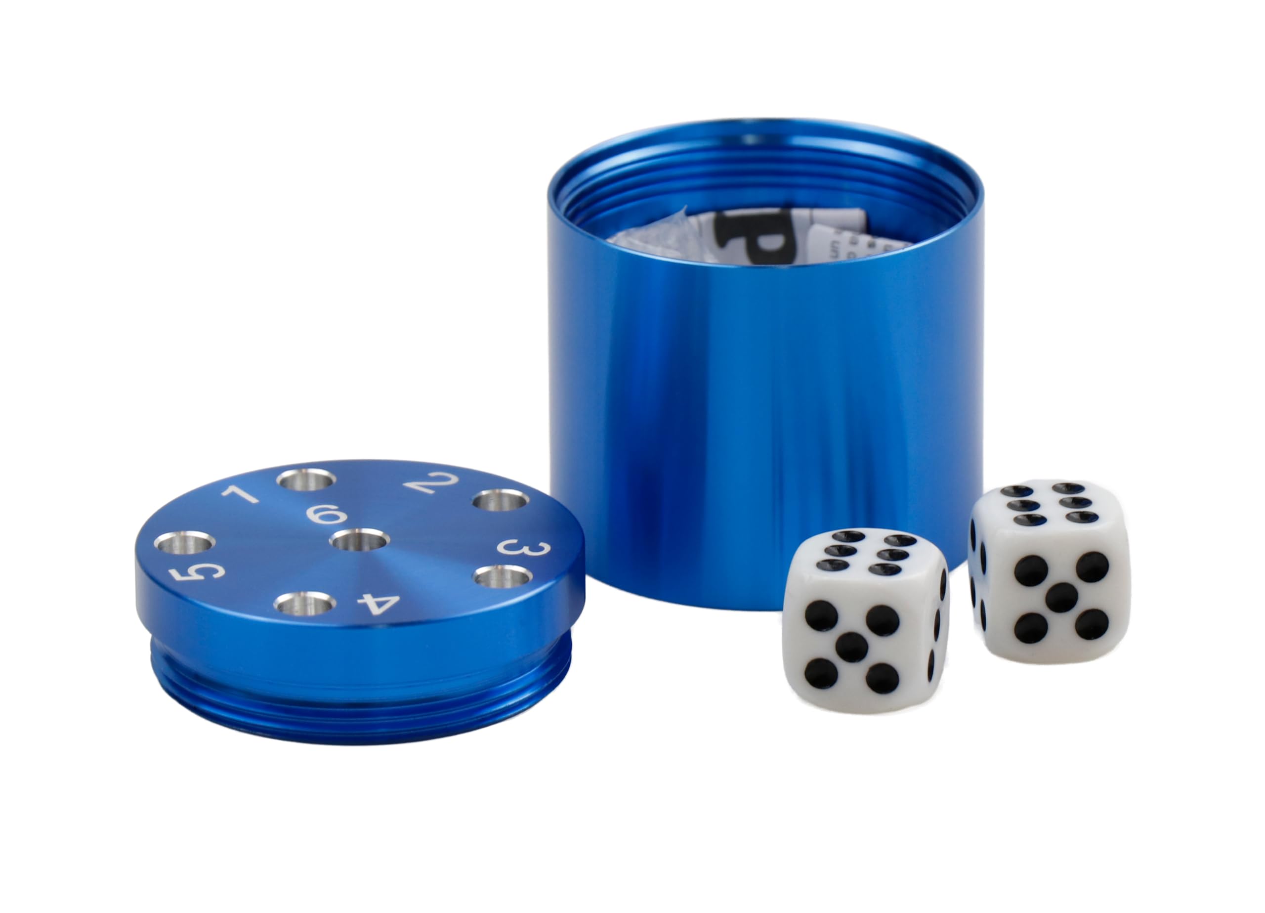 BestSaller 3005 'SUPER SIX' Aluminum, 36 Spielstäbchen & 2 Würfel, blau (1 Stück)