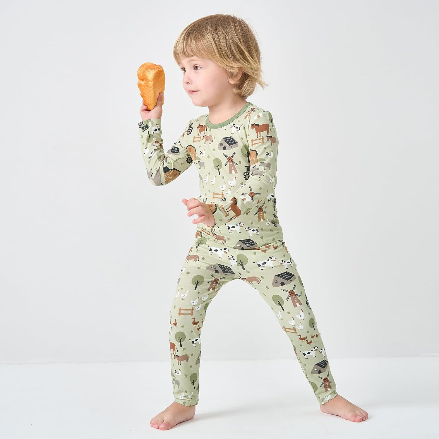 pureborn Baby Toddler Kids Viscose from Bamboo Pajamas Set Pjs 2pcs 18M-8Y - Image 4