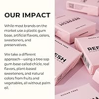 Vista 3 de Refresh Gum, Sin azúcar, natural, xilitol, goma de mascar de larga duración, sabores naturales, ingredientes orgánicos, sin plástico, sin OMG, sin