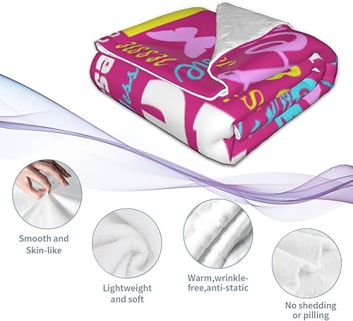 Miniatura 6 de Yibanda Manta de bebé personalizada para niñas, niños y niños con nombre, mantas personalizadas para bebés, recién nacidos, niños pequeños,