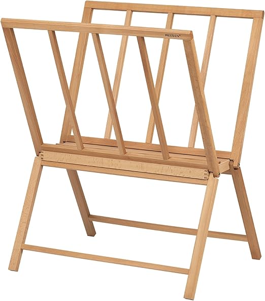 MEEDEN Folding Large Print Rack - Wooden Art Storage Rack - Artist Storage and Display Rack for Canvas Artwork Prints Frame Panels Art Gallery Shows Studios