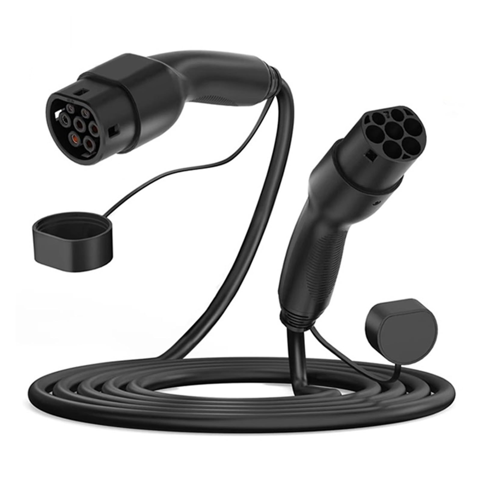 Kabel Do Ładowania EV 32A 7,2KW Jednofazowy Przewód Pojazdu Elektrycznego Stacji Samochodowego Typ 2 EVSE Wtyk Żeński Na Męski Szybki I Stabilny(32A 1 Phase Black)