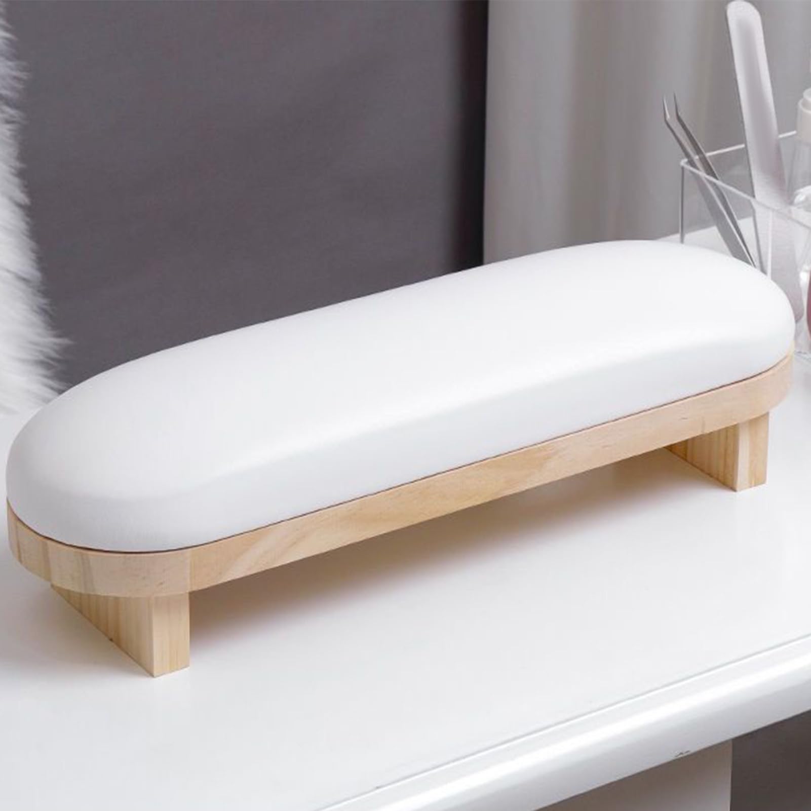 Repose-bras pour ongles,Base Stable Antidérapante et Imperméable avec Revêtement en Similicuir,Appui-bras de manucure pour prothésiste ongulaire - Pour salon, pratique à domicile, débutants