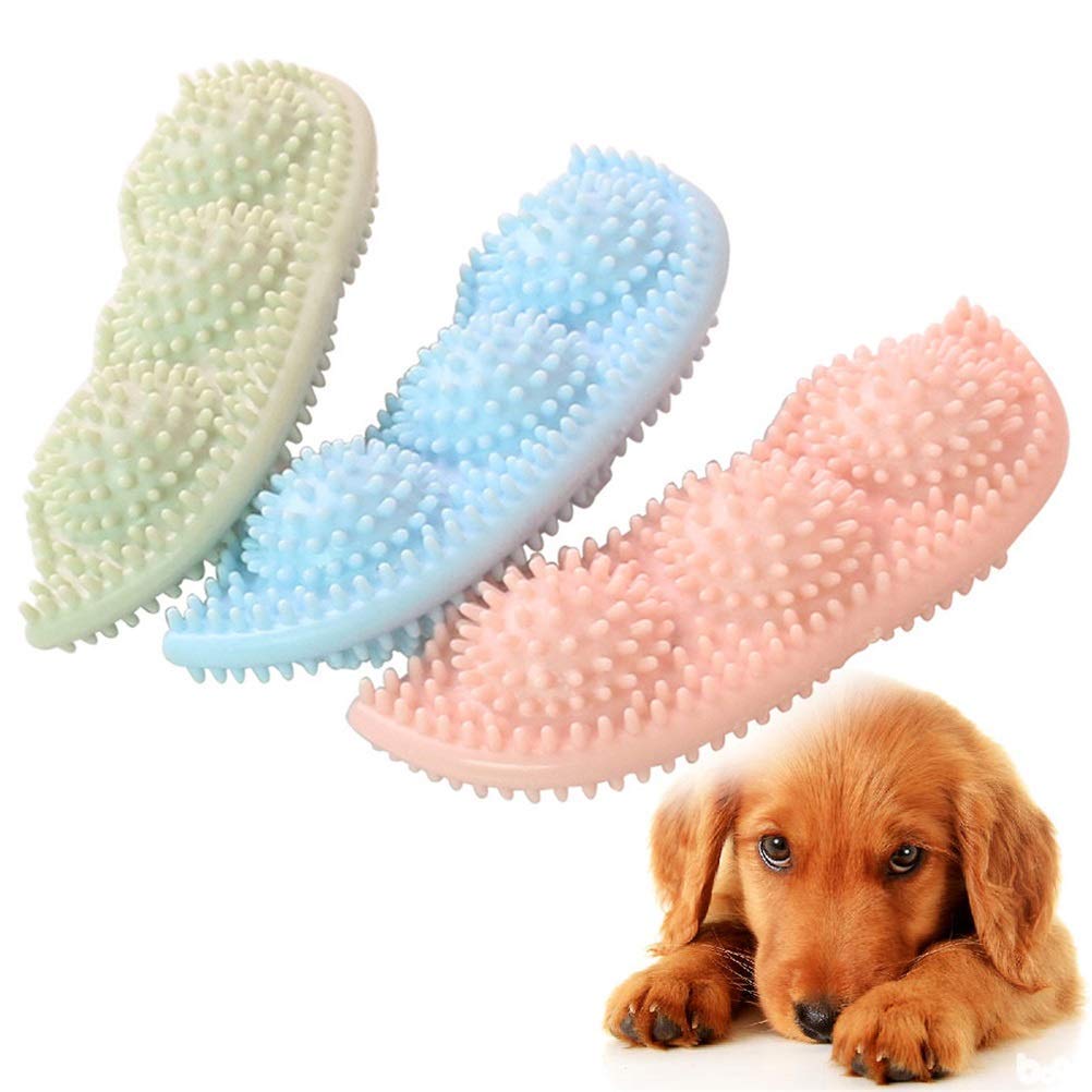 MU Pet Perro Jugue Pantalla Interactiva Bolas de Goma Interactivador Pet Perro Cat Puppy No Tóxico Juguetes de Juguetes de Maseo de Peluchos Masticos Juguetes de Mastico Limpieza de Limpieza de Limpi