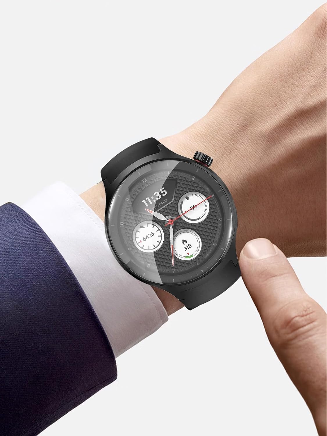 Screen Protector for Moto Watch 2026 Smartwatch, 9H Tempered Glass, Drop-Proof, Scratch-Proof, Bubble-Free, 3 Pack.
