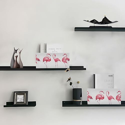 Miniatura 4 de Cesta de almacenamiento exótica de flamencos de acuarela, contenedor de almacenamiento de fieltro, plegable, para juguetes, organizador para