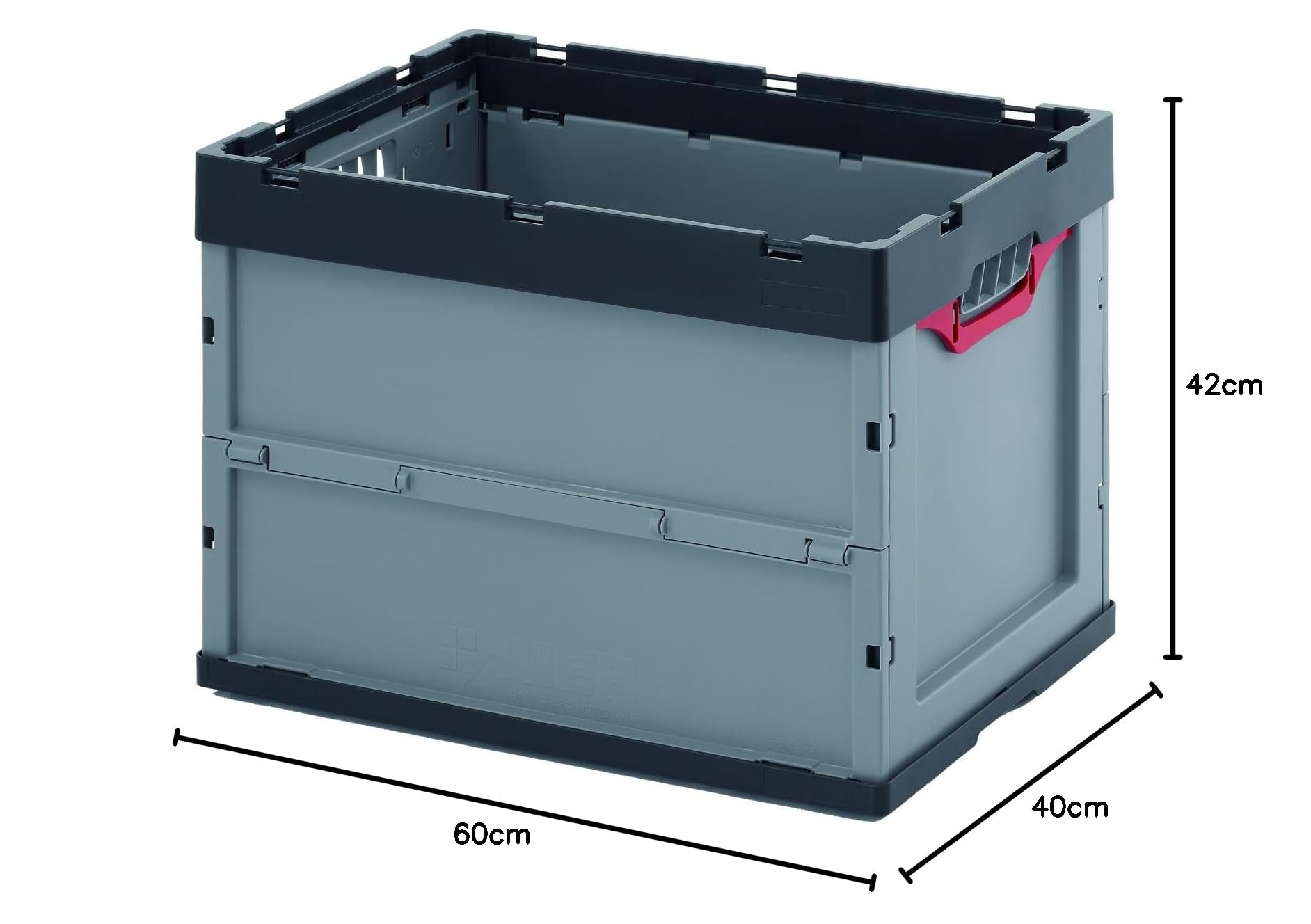 Auer Faltbox 60 x 40 x 42 ohne Deckel - große Klappbox Transportbox Lagerbehälter Box Lager Camping