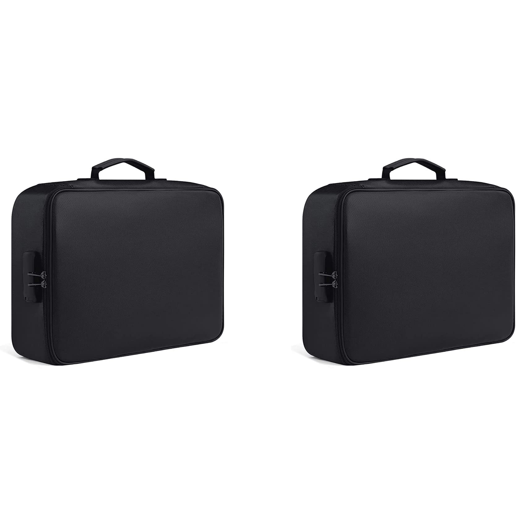 2X Borsa Portadocumenti Ignifuga con Serratura Home Office Travel Cassetta di Sicurezza Ignifuga E Impermeabile Archiviazione File con Maniglia Portatile