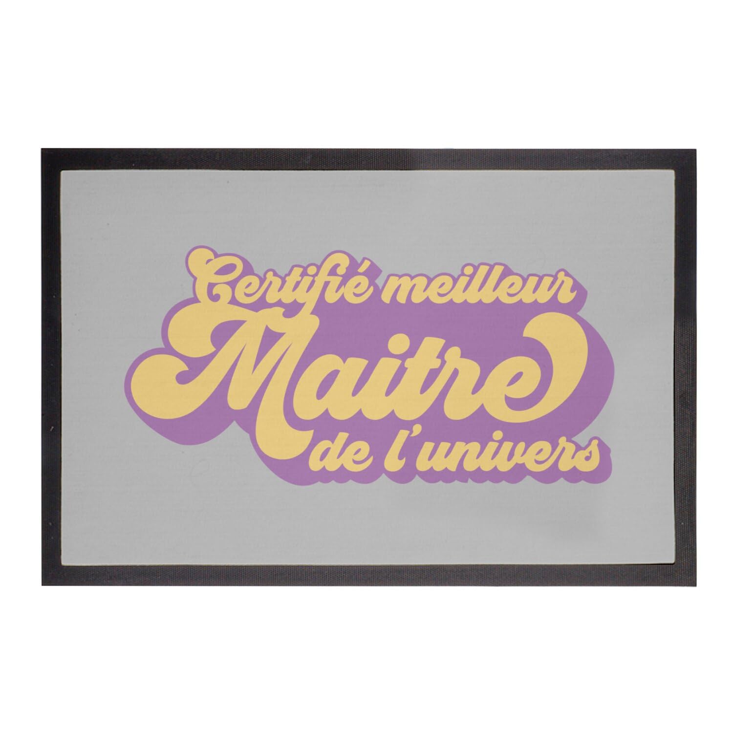 Paillasson enseignant école primaire gris 75x50cm pour porte de classe