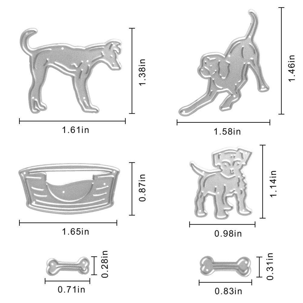 ECMQS Plantilla De Troquelado De Gato Y Perro, Plantilla De Troquelado