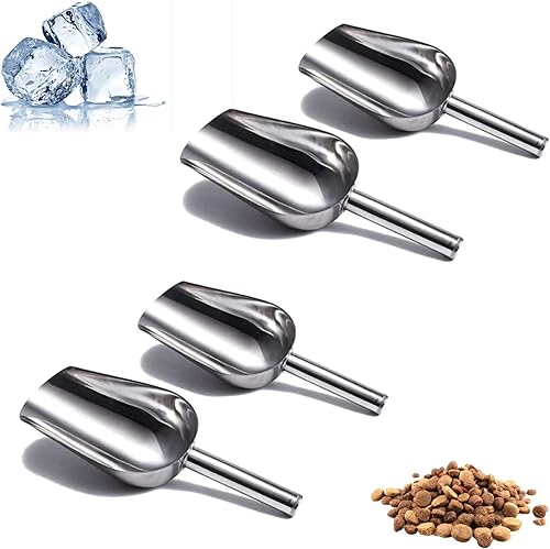 Paquete de 4 cucharas de hielo de 12 onzas, cuchara para máquina de hielo, congelador, bar, hielo, dulces, productos secos, palomitas de maíz,