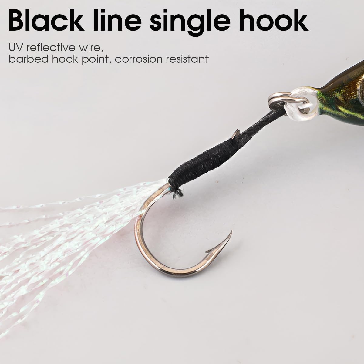 Señuelos de Pesca Hundidos con Impresión 3D, WASAGA 5 Piezas 20g/30g/40g/60g/80g Cebo Giratorio de Metal Duro para Agua Salada y Agua Dulce para Lubina y Caballa y Señuelo de Jigging