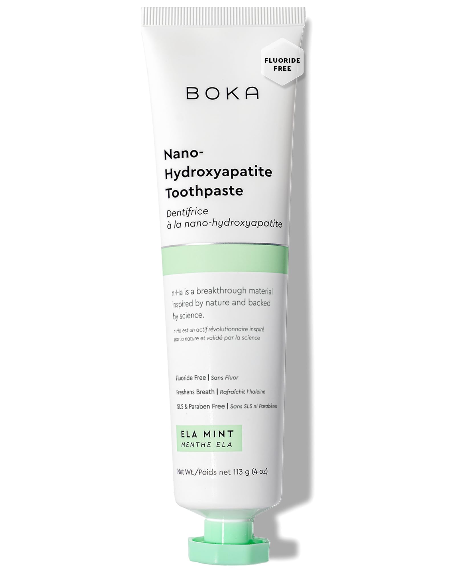 - Fluoride Free Toothpaste, Nano Hydroxyapatite Toothpaste, Appropriate for Sensitive Teeth - for Adult Oral Care - Ela Mint Flavor, 4 Fl Oz 1Pk US Manufactured