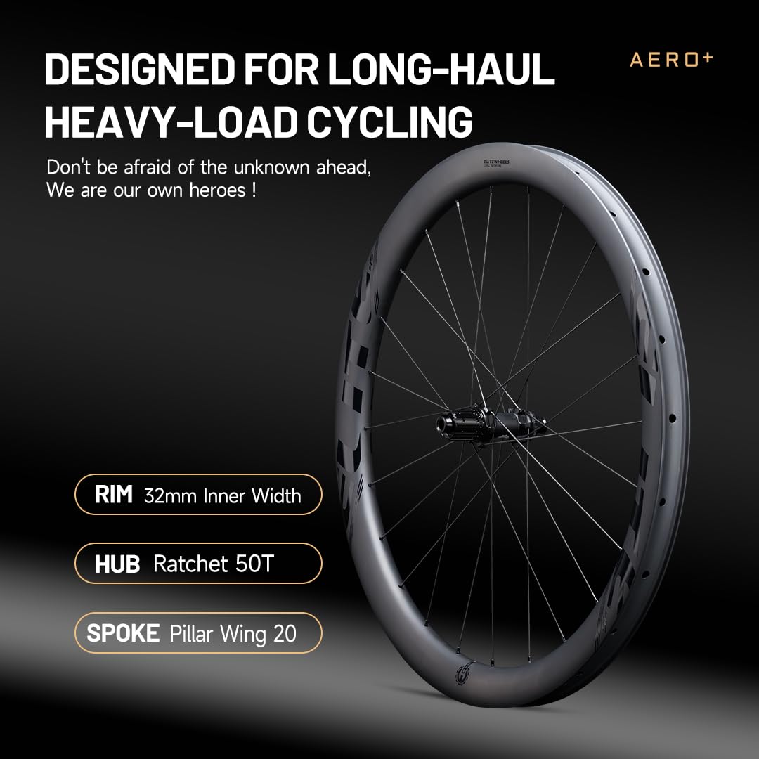 Amazon | ELITEWHEELS Aero+ グラベルホイール ウィング 20 スポーク