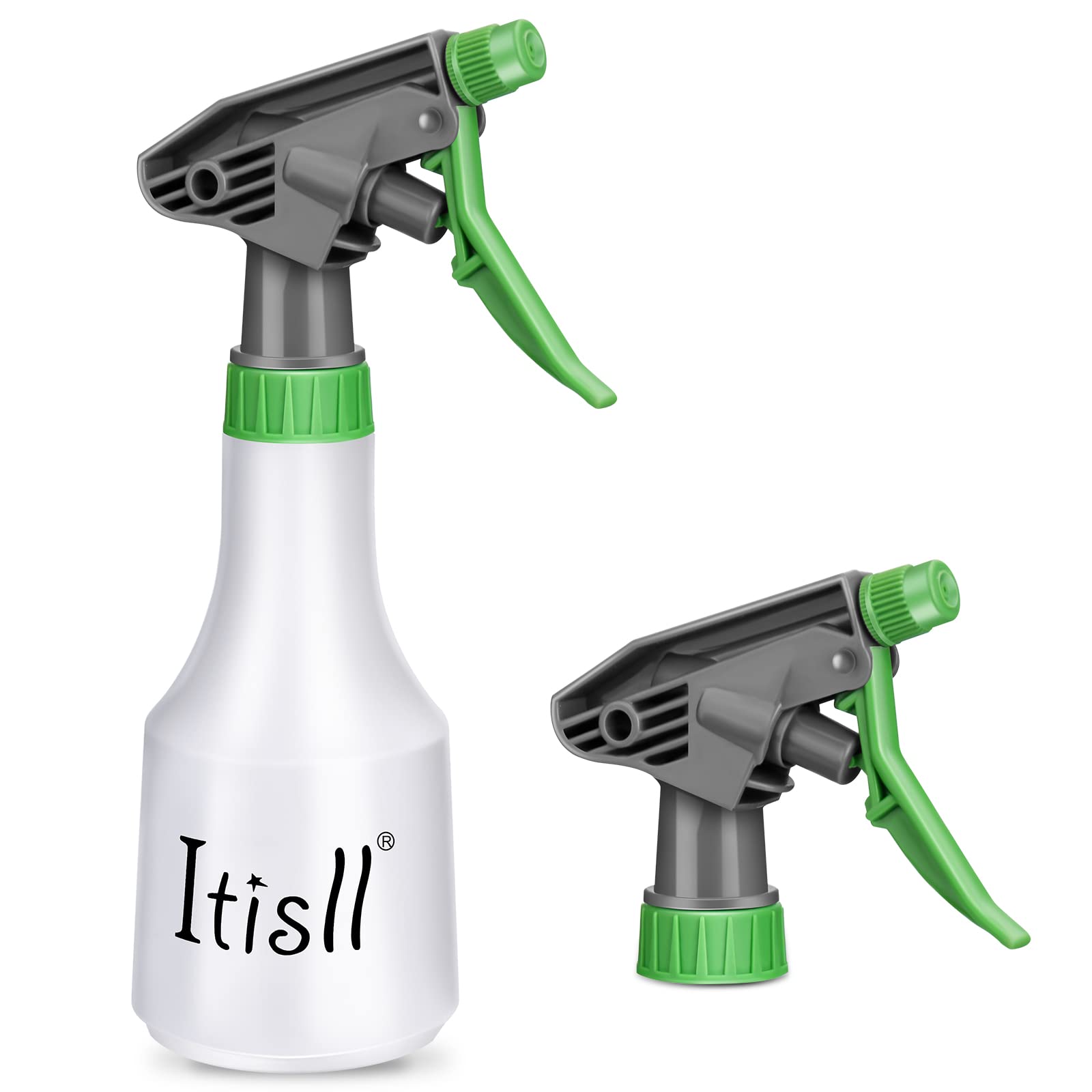 Empty Spray Bottle, Itisll 12 Oz Multipurpose Plant Spray Bottle No Leak Empty Refillable Spray Bottle Mist Stream for Hair, Pets, Flowers, Beauty, Cleaning Solutions