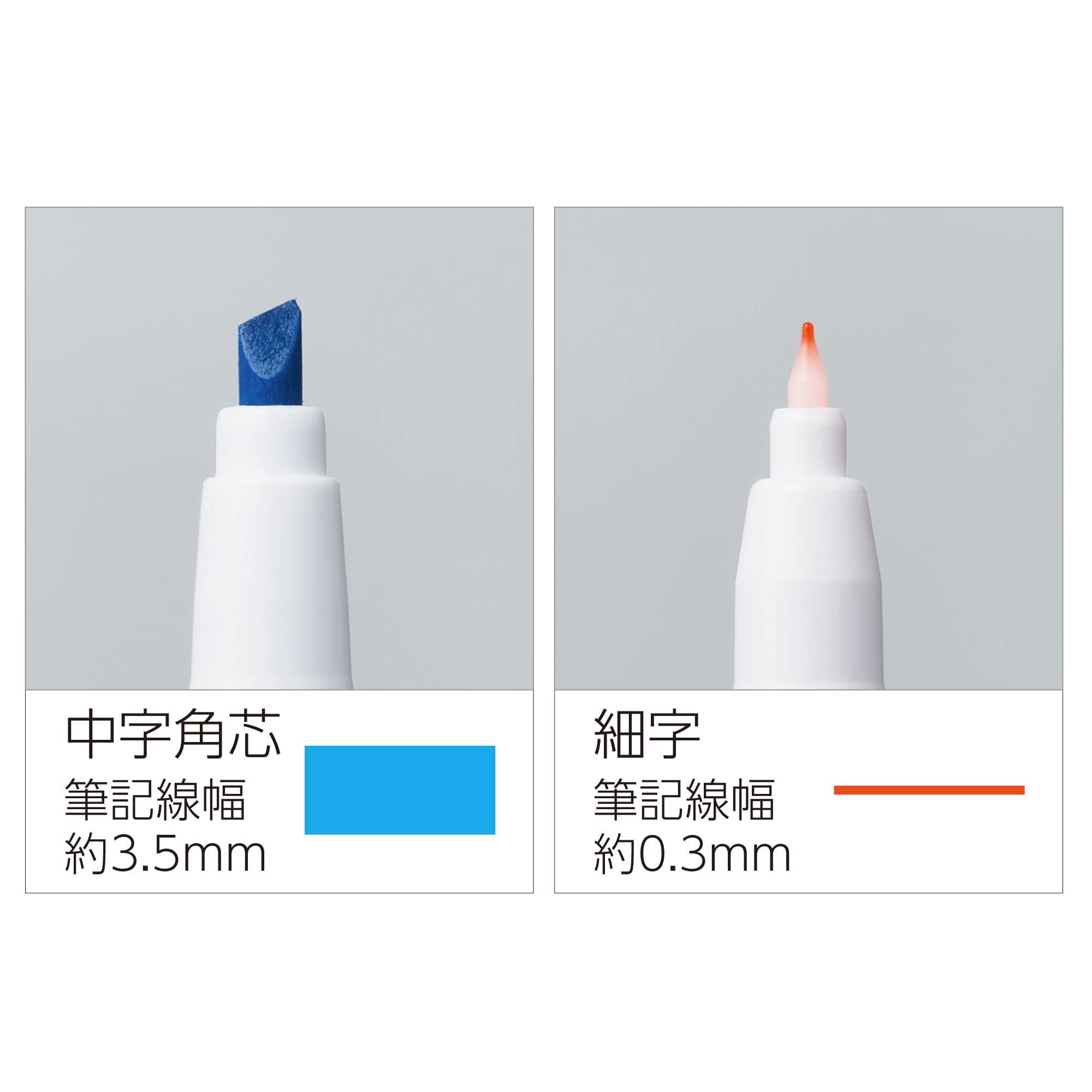 Kokuyo PM-M221-1P Checkle Memorizing Pen Bright Color Blue Orange — view 7