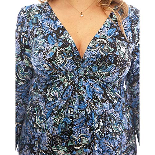 Bata Daniela Manga Longa - Estampado Azul - G