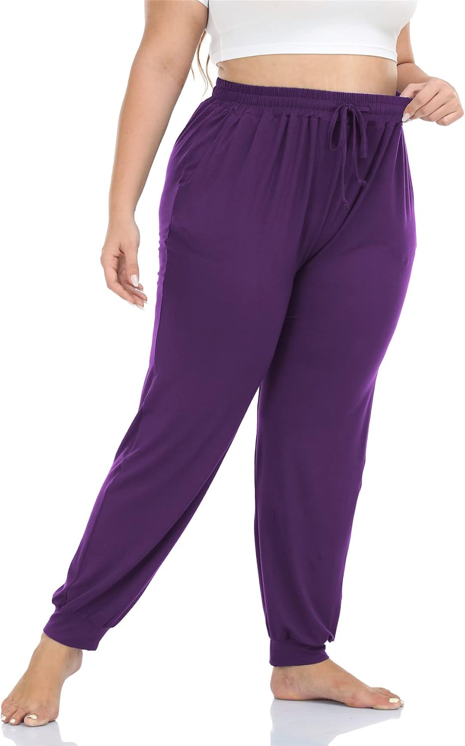 Kotii Women's Plus Size Joggers Plus Size Sweatpants Soft Lounge Pants Pajama Pants Workout Yoga Pants Casual - Image 3
