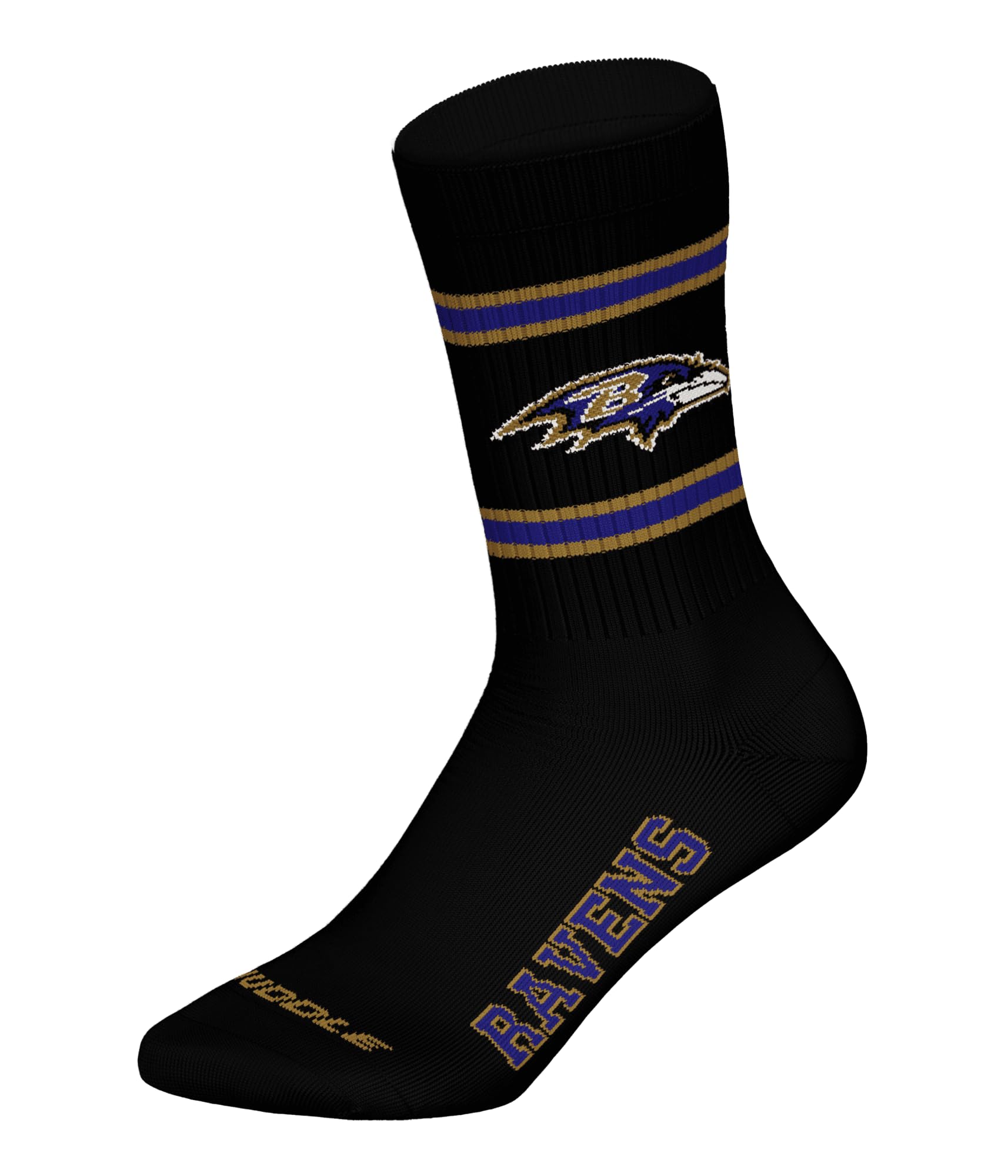 NFL Baltimore Ravens 3pk Crew Socks Unisex Adulto