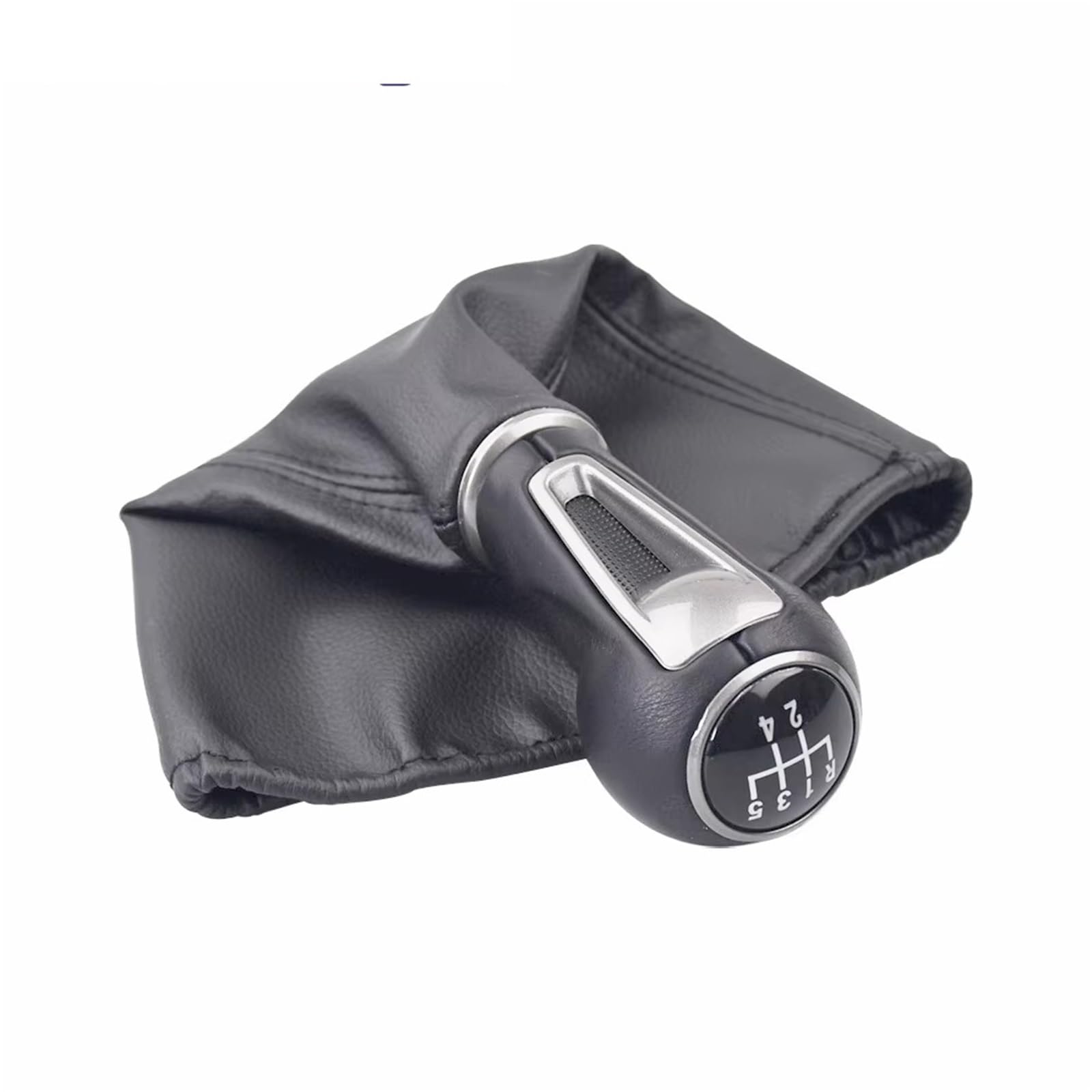 SCZMBLTLNV Car Gear Stick Knob Gear Shift Knob Lever Shifter 5 6 Speed ABS with PU Leather Gaiter Complete Sets for Ibiza IV