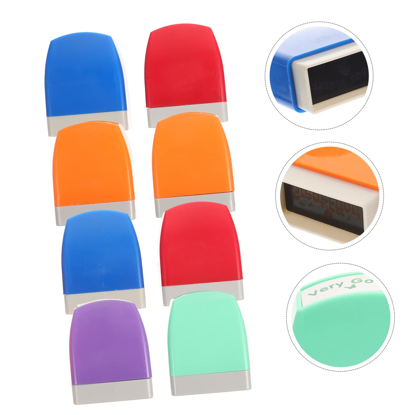 Gadpiparty Set di 8 Timbri Autoinchiostranti in Abs per Decorazioni Scuola, per Insegnanti e Ragazzo Ragazza, per Didattica e Creazione di Biglietti Personalizzati