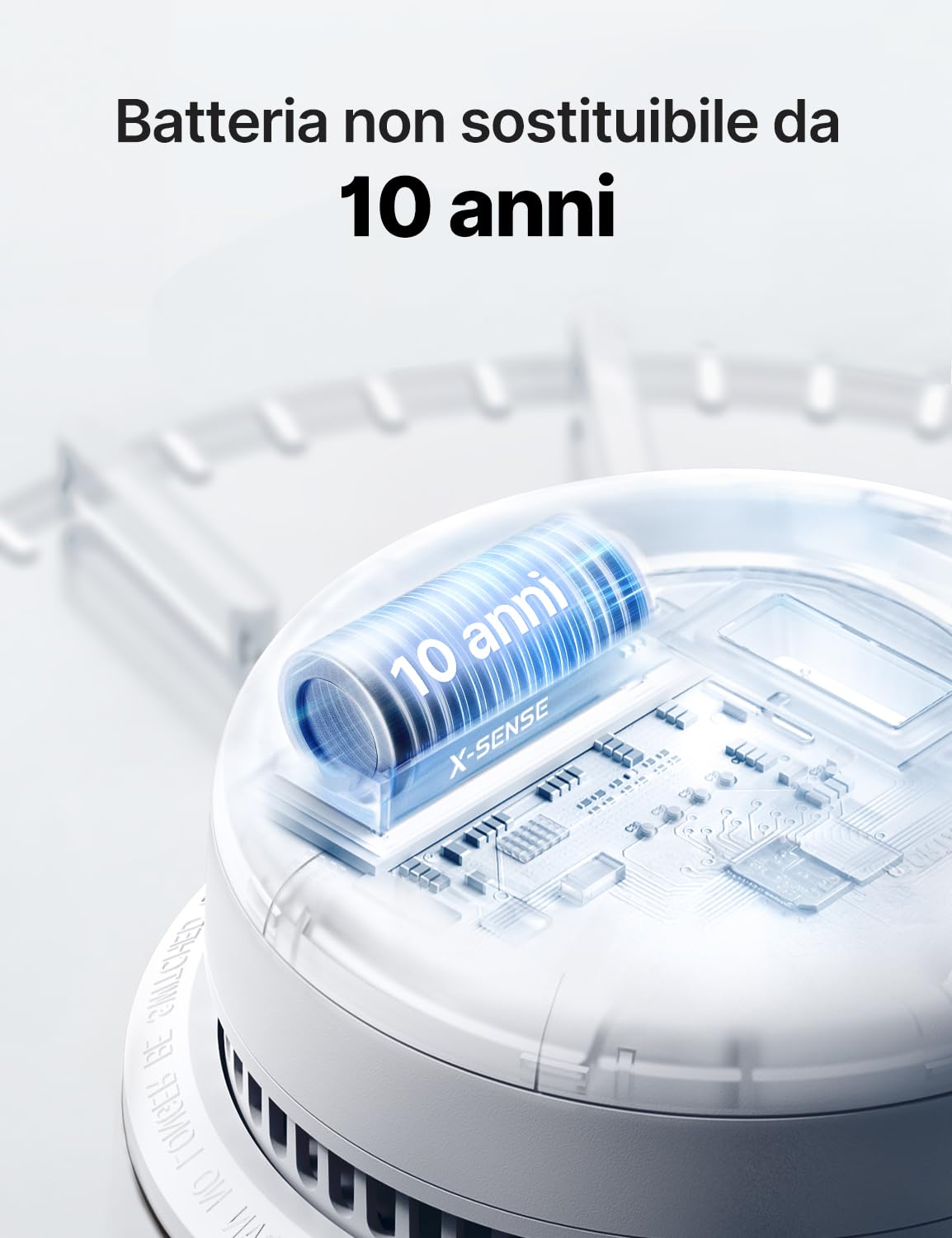 X-Sense Rilevatore di fumo e monossido di carbonio, allarme indipendente, 10 anni di durata con batteria integrata, sensore combinato con pulsante di test, EN 14604 e EN 50291 standard conformi, SC07