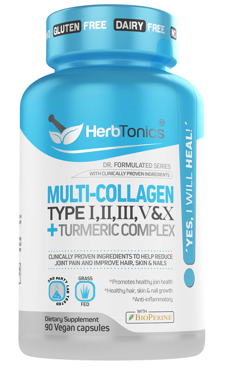 MultiCollagen Pills Type 1 2 3 5 and 10 with Turmeric Complex