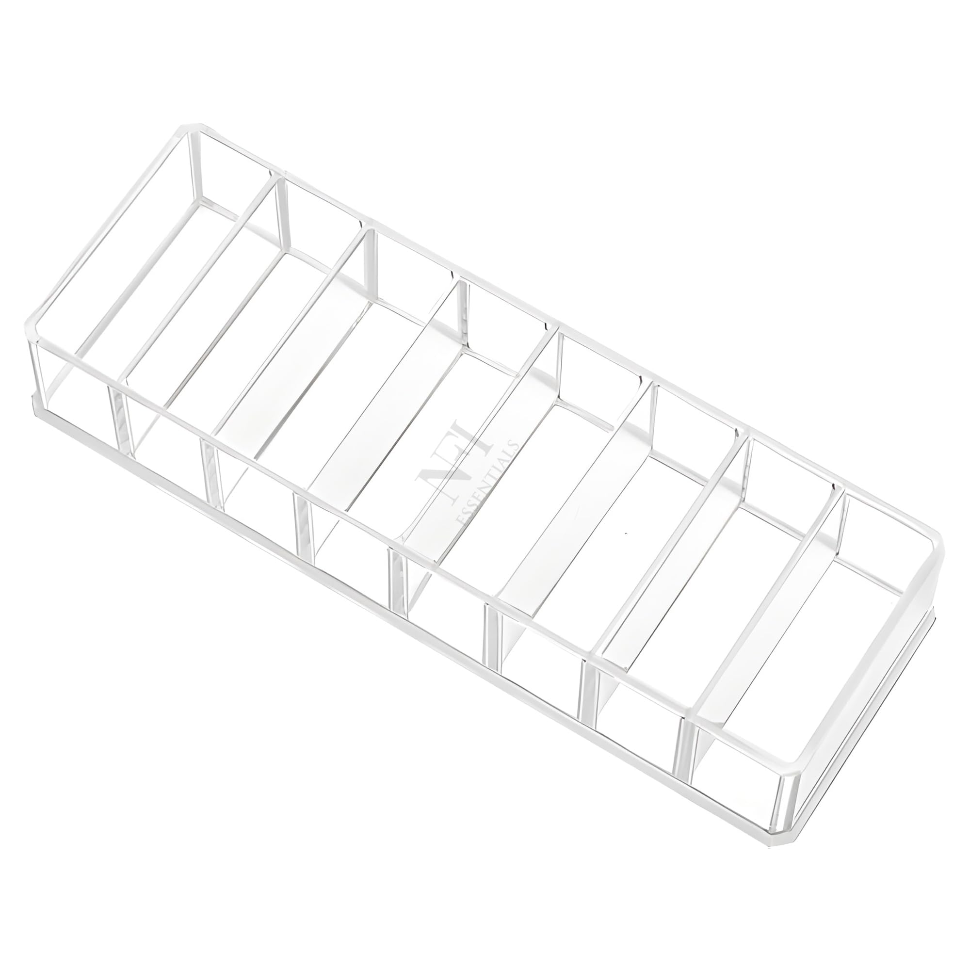 NFI essentials Clear Acrylic 8-Slot Storage Organizer Multi-Purpose Rectangular Cosmetic & Stationery Holder-image-4