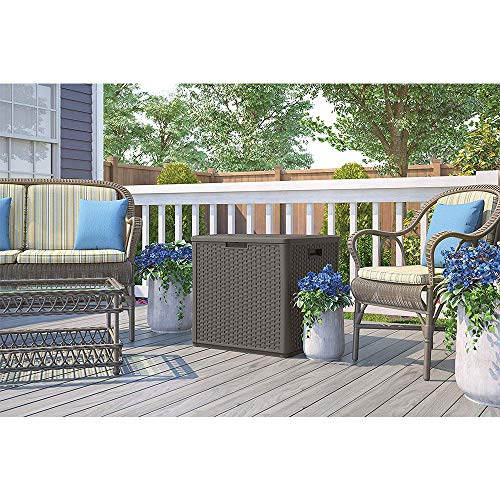 Suncast 60 Gallon Resin Outdoor Patio Storage Cube Deck