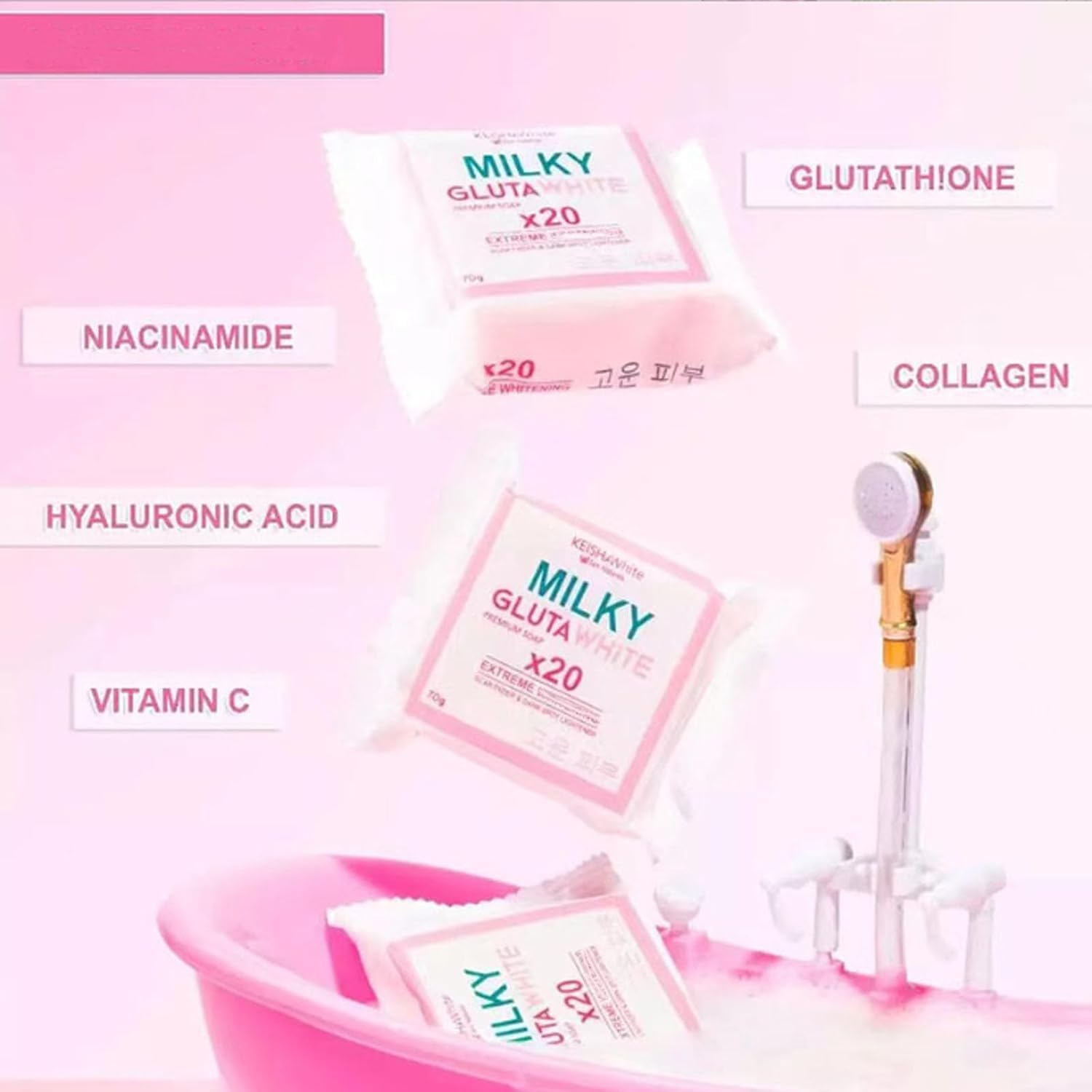 Milky Gluta White Soap,Soap Made with Milk,Milk Soap Bar,Gently Whitening Soap for Face and Body (1pc) — view 5