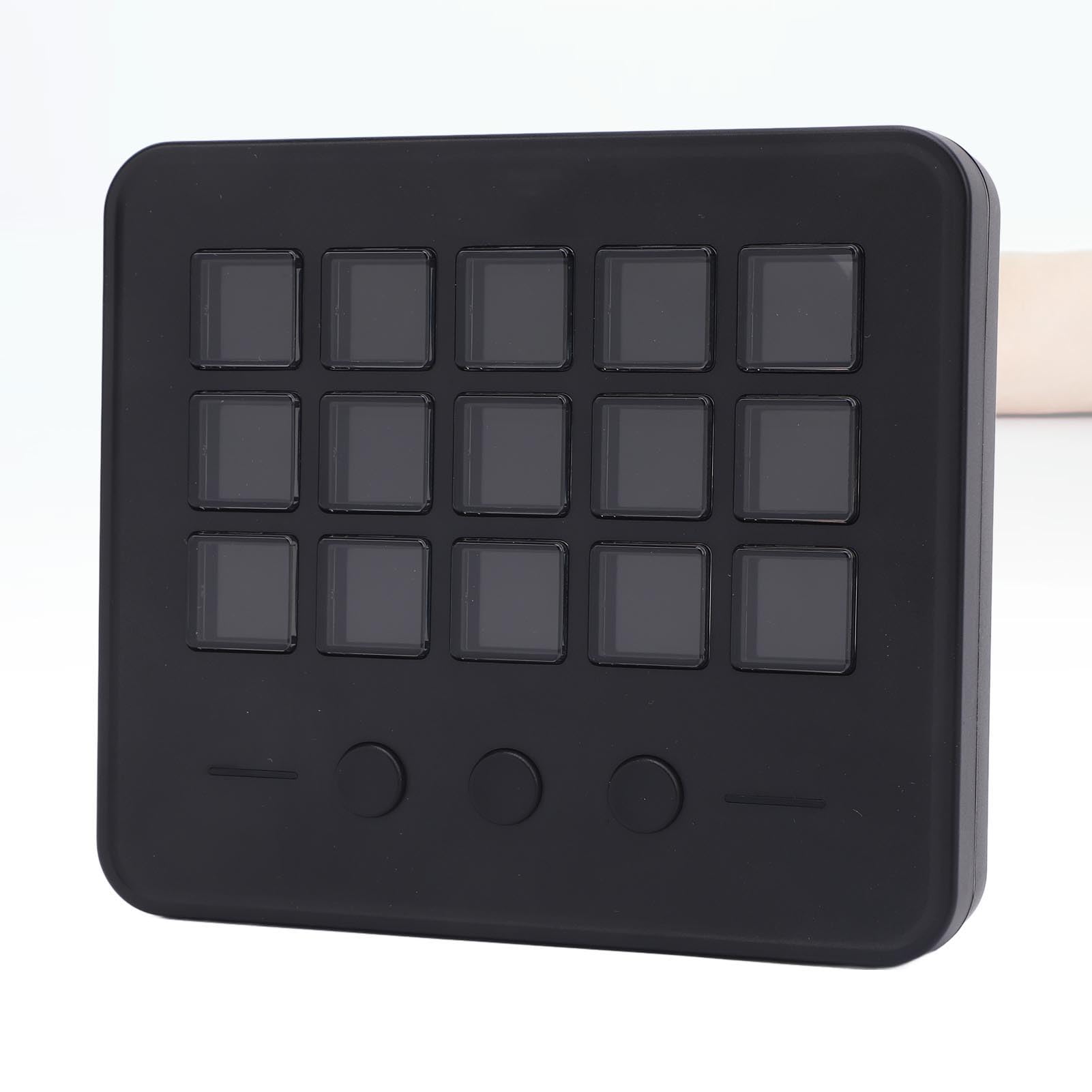 Jelquix Controller di Streaming con 15 Tasti LCD Personalizzabili, Pannello di Controllo Plug Play Pannello di Scelta Rapida per Streamer Giocatori Creatori di Contenuti, Ideale per OBS Discord
