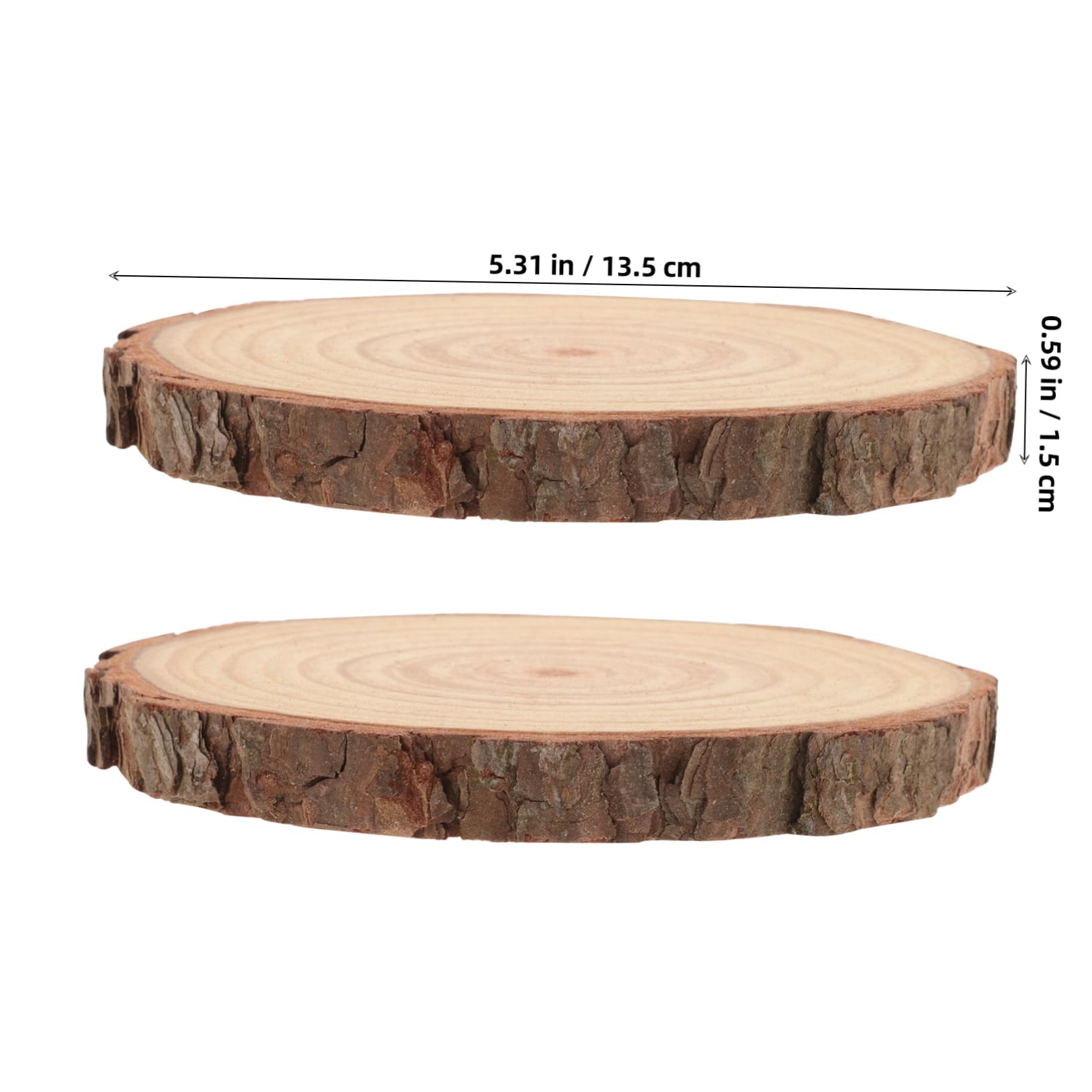 Lurrose 12stücke Unbearbeitete Runde Holzscheiben Für Handwerk Dicke Für Hochzeiten Partys Und Dekorationen