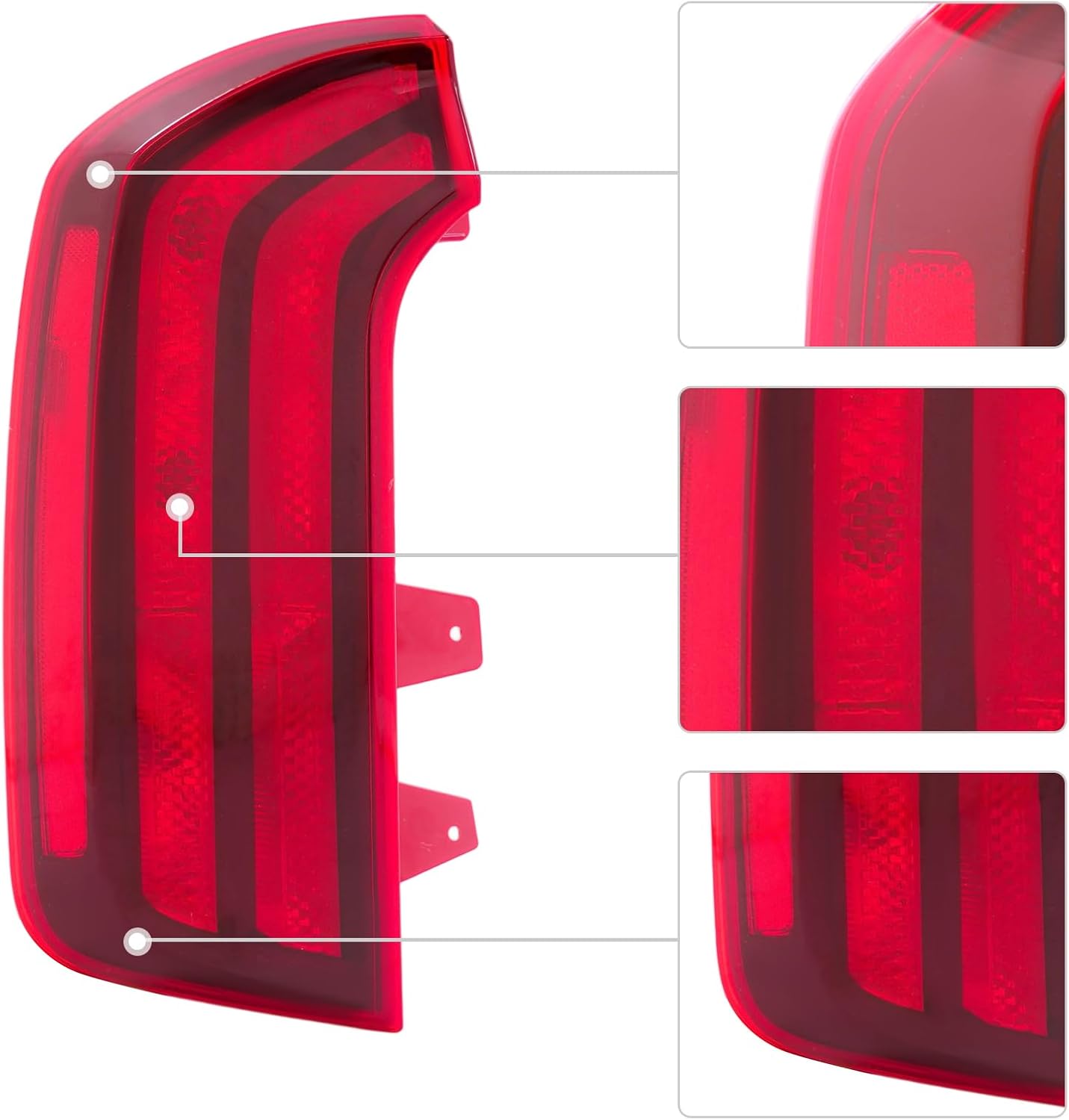 LYNICESHOP Halogen Tail Light Assembly for 2020-2022 Kia Telluride S/LX, Left Rear Outer Replacement Red Lens, Compatible with OEM 92402S9000 92401S9000 (Left Driver Side)