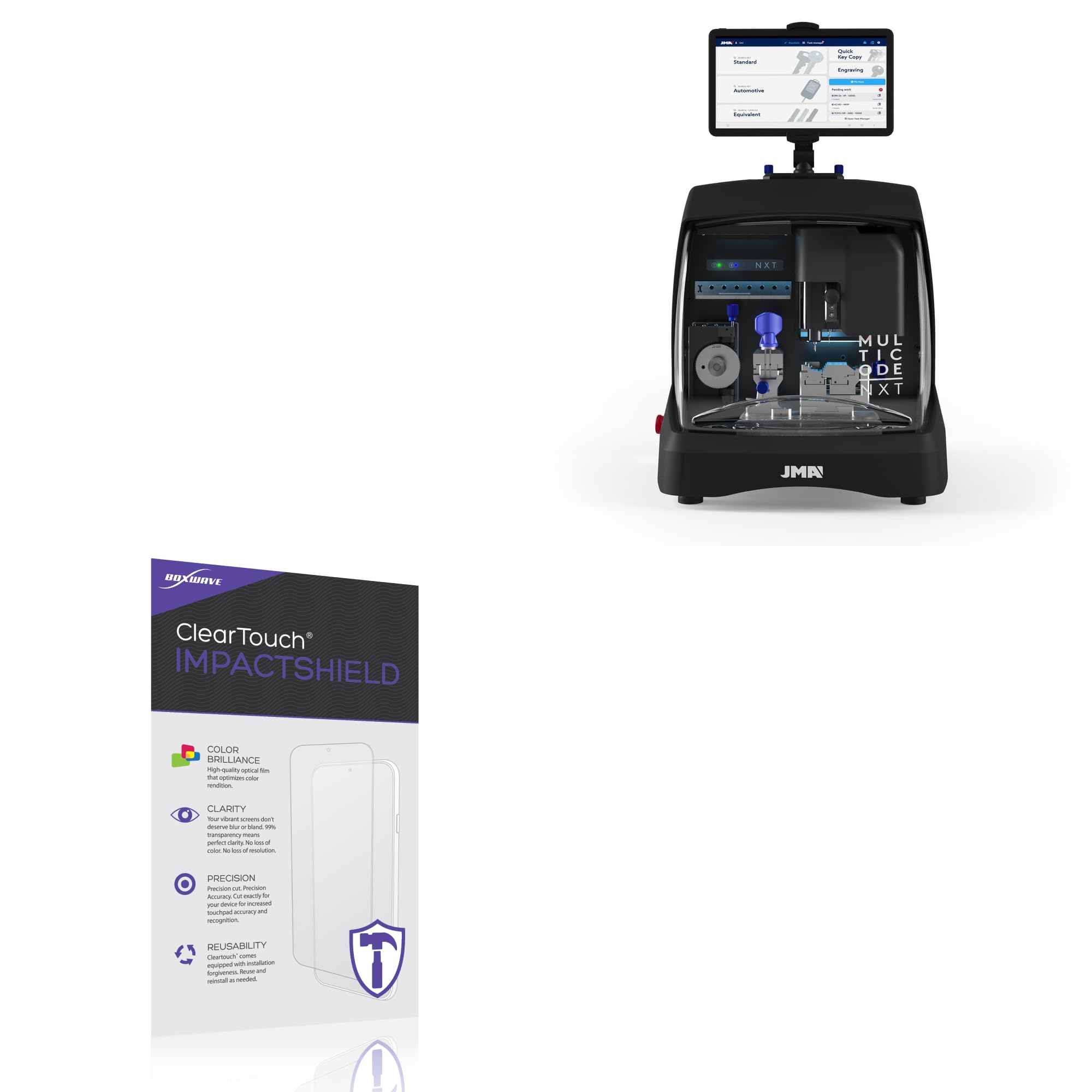 BoxWave Screen Protector Compatible With JMA MULTICODE NXT - ClearTouch ImpactShield (2-Pack), Impenetrable Screen Protector Flexible Film