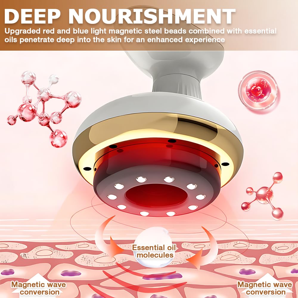 Vacuvia Masajeador Anticelulitico, HOVCEH 4 en 1 Masajeador Anticelulitico Reductor con Calor, 9 Modos Vacum Vacuvia Maquina Celulitis para Celulitis en Abdomen, Cintura y Brazos