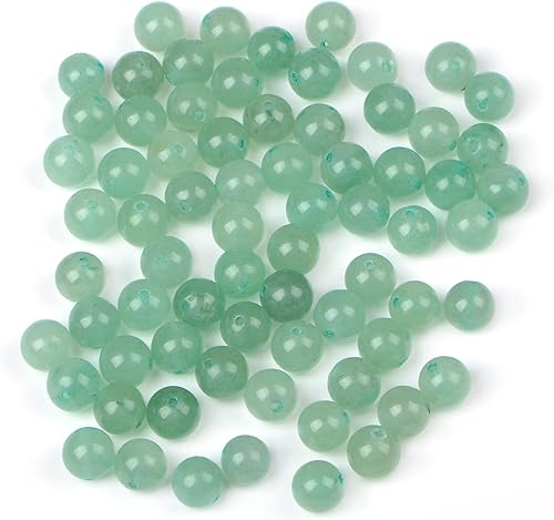 Miniatura 3 de Bymitel - 210 cuentas de cristal natural, piedras preciosas redondas energéticas y curativas sueltas con cordón elástico para hacer joyas, pulseras