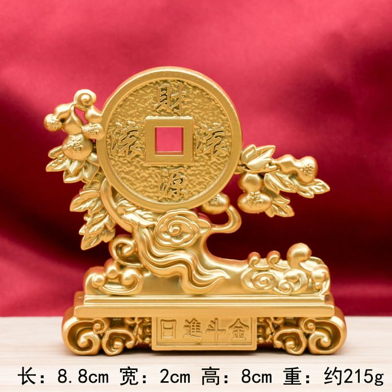 Amazon.co.jp: 合金財源広進八方来財置物オフィスデスクトップ工芸装飾