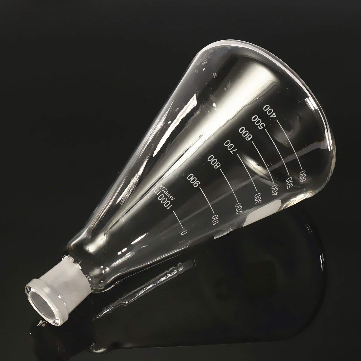 EsportsMJJ Glas Erlenmeyerkolben Kolben 1L. Konisches Gefäß 1000Ml 24/29 Schleif Mund
